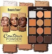 Joyeee Contouring Makeup Kit for beginners, 9 Colors Pro Contour Palette with Make Up Brush, Waterproof Long-Lasting Cosmetics Gift Idea for Dark Skin, Flawlessly Sculpted Face