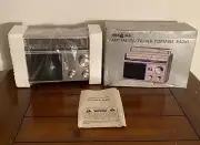 Rare Vintage Gold Seal AM/FM/TV1/TV2/WB Portable Radio Mint In Box Old Stock