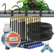 3/8" Hose Bendable Brass Nozzle Misting Kit for Garden Plants Fogging Cooling