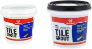 Pre-Mixed Tile Grout Bundle, 1/2 Pint, White and Black