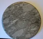Gray Round Heavy Marble 7.75" Cheese Board, Cutting Serving Board, Trivet