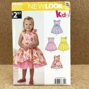 New Look 6355 Sleeveless Dress Flared Toddlers Size 1/2 4 Sewing Pattern