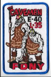 New York Fire Department (FDNY) Engine 40 Ladder 35 "The Caveman" Patch V1