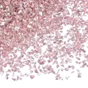 100g Crushed Glass Chips 0.5-2.5mm Irregular Broken Sprinkles Glass, Rose Gold