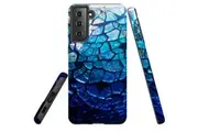 For Samsung Galaxy S21+ Plus Case, Tough Protective Back Cover, Blue Mirror