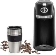 2 in 1 Grind & Brew Automatic Personal Coffee Maker, Automatic Single Serve Coff