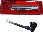 1Pc 24V LED Rear Headlight Tail Light Compatible With Scania R S L Truck Taillight With Connectors Accessories Parts OEM 2860827 2860829(Right With Connector)