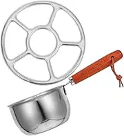 GRADENEVE Stainless Steel Mini Cooking Pot with Pour Spout for Melting Butter Chocolate and Heating Sauces Compact and Portable Oil Pouring Pan for Home Kitchens