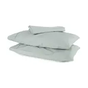 250 Thread Count Cotton Rich Sheet Set - Double Bed, Eucalyptus