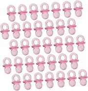 GLSTOY 150 pcs Mini Acrylic Pacifiers for Shower Clear Pacifiers for Games Favors Lightweight Portable Cute Design for Boys Colors for Celebrations