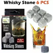 6Pcs Whisky Rocks with Plastic Storage Bag Ice Cubes Ideal Home AU STOCK