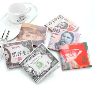創意禮物 外幣造型皮夾 PU皮革錢包 新台幣/韓圓/日圓/歐元/英鎊/美元 錢包 皮夾 短夾 零錢包 外幣收納 交換禮物