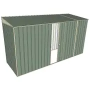 Build-A-Shed 1.2 x 3.7 x 2.0m Skillion Single Sliding Side Door Shed - Green