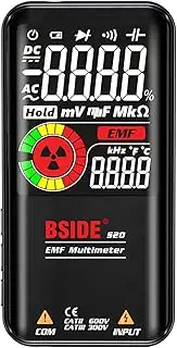 S20 ligent EMF MUL TER Electromagnetic Radiation Detector 3.5-inch d Display 9999 Counts Auto Rechargeable versal Meter Radiation AC/DC Voltmeter Ohmmeter Test Resistance Capacitance Black One Size