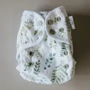 Reusable Nappy Newborn Cover & Insert - Fern Gully Baby Shower Gift