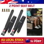 2Pack Universal Truck Car Lap Seat Belts 2 Point Adjustable Single Seat Lap (for: Daewoo)