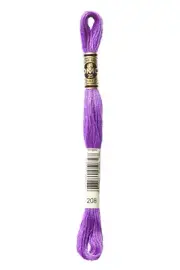 DMC - Color # 208 - (Purple Pansy) -- Embroidery Floss -- Per Skein