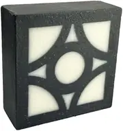 Flower Block Crescent Moon Black & White