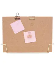 Multitasky Standing Cork Gold Bulletin Board