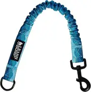 Leashboss Bungee Dog Leash Extension, 18" Shock Absorbing Lead Extender, Wave Pattern Collection - Large Dog Leash Attachment and Shock Absorber