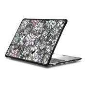 MacBook Pro 13-inch (M1 / M2 / Intel) Impact Case Hand painted black white pink mint monochrome abstract flowers