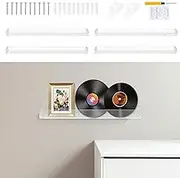 4Pcs Acrylic Spice Rack for Cabinet Or Pantry Door Thickened Wall Mounted Spice Shelf Organization Anti Deformation Transparent Record Display Stand for Home Kitchen