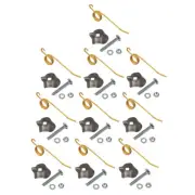 10 Pack Hay Rake Teeth w/ Clips & Hardware NE400033 Fits New Idea 49 400 402 403