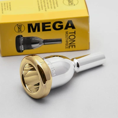 Bach 1G Megatone 24K Gold Rim & Cup Large Shank Trombone Mouthpiece NEW!