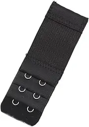 [STKARCV] 3Pcs/Set 2 Hook Bra Extender Women's Elastic Bra Extension Strap Hook Clip Expander Adjustable Buckle Intimates Accessories(Black)