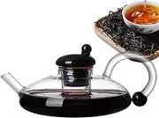 Multifunctional Glass Tea Pot, Convenient Tea Infuser Kettle, Easy to Clean Tea Maker, Tea Pot 600 ml / 800 ml with Infuser for Tea, Water, and Coffee Brewing (1 Piece)