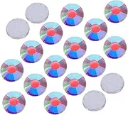CANIGHT 1440pcs Flatback Rhinestones Round Glass Jewels for Clothing Shoe Nail Art Decoration DIY Craft Gems for Creative Projects Sparkling Ab Colors