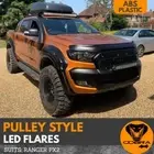 LED FLARES FIT FORD RANGER PX2 2015 2016 2018 GUARDS TOUGH FENDER MATTE BLACK