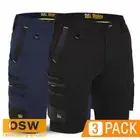 3 x Mens Flx & Move™ 4-Way Stretch Zip Cargo Work Shorts Bisley BSHC1332