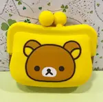 【震撼精品百貨】RILAKKUMA SAN-X 拉拉熊懶懶熊 矽膠珠扣零錢包 大頭黃#19790 震撼日式精品百貨