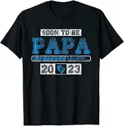 [X.Style] Soon to Be Papa Est 2023 Loading New Papa Pregnancy ds1406 T-Shirt Black