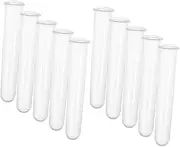 Zerodeko 10 Pcs Acrylic Test Tubes for Plant Propagation Scientific Experiments Candy Storage and Home Decorations Sturdy Precision Measurement and Reliable