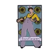 HARRY STYLES SUNFLOWER TAROT CARD ENAMEL PIN - FREE AU POST - AU STOCK