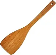 Cabilock Long Handle Spatula Heat Resistant Cooking Utensil for Non Stick Cookware Lightweight and Easy to Clean Essential Kitchen Tool Brown