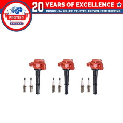 Set of 3 Ignition coil + Spark Plug Compatible with Toyota Tacoma 3.4L (for: Toyota)