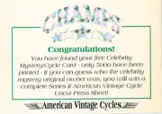 American Vintage Cycles 2 Contest Card