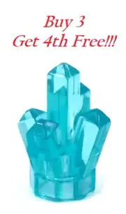 ☀️NEW LEGO TRANS LIGHT BLUE 5 Point pt Crystal Cave translucent Rock Gem Jewel