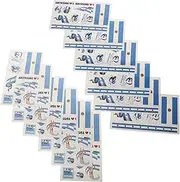 BRIGHTFUFU 24pcs Soccer Match Flag Stickers World Flag Decals Self-Adhesive Face Ornaments for Fans