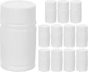 iplusmile 12Pcs White HDPE Pill Bottles, 20ML Empty Medicine Storage Bottles with Screw Cap, Travel Pill Organizer Vials Tablet Holder Container
