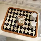 Nordic Draining Mat Rectangle Rubber Draining Fantasy Style High Quality