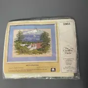 embroidery kit 1663 lake geese duck 1986 the creative circle needlepainting