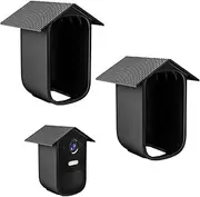 [ROKOLOOM] Protective Silicone Case/Leather Cover for eufy Security eufy 2C and eufyCam 2C Pro, UV and Rain Protection (Black)