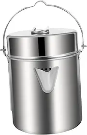 SUPVOX Sturdy Lightweight Camp Cookware 1 Set Portable Pot Stainless Steel Pot for Outdoor Cooking Camping Cooking Utensils Set