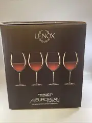 Set Of 5 Lenox Red Wine Stemware 24oz. 9” Break Resistant Dishwasher Safe NIB