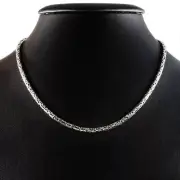 MEN'S 925 GENUINE STERLING SILVER 51CM ROPE LINK CHAIN NECKLACE. SOLID 35 GRAMS.