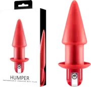 Humper Rechargeable Vibrating Butt Plug (Red) 3.5''